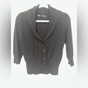 Maurices Black Button-Up Cardigan